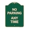 Signmission Designer Series No Parking Anytime, Green & Tan Heavy-Gauge Aluminum Sign, 24" x 18", G-1824-23774 A-DES-G-1824-23774 - alternate 1